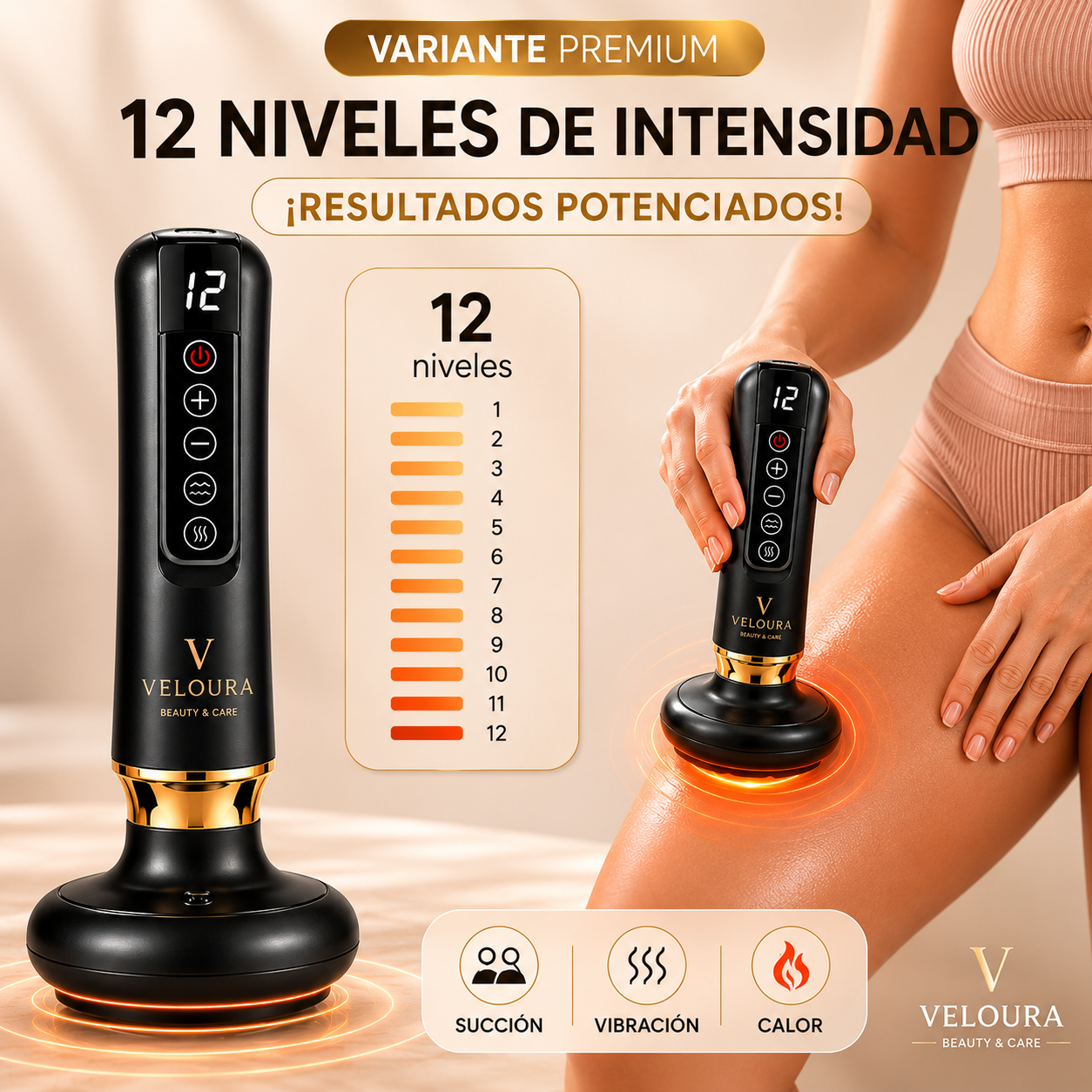 Masajeador Anticelulítico con Ventosa - Piel Lisa